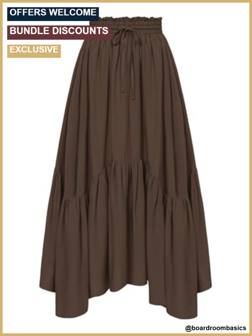 Flowy Maxi Skirt with Pockets Renaissance Boho Lightweight
